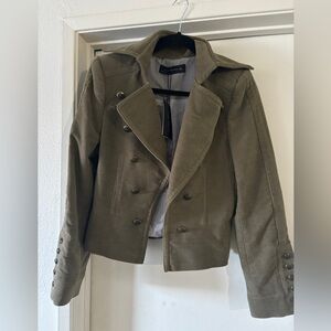 ZARA military styled blazer in olive green
